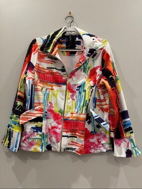 berek Multicolor Abstract Print Bomber Jacket